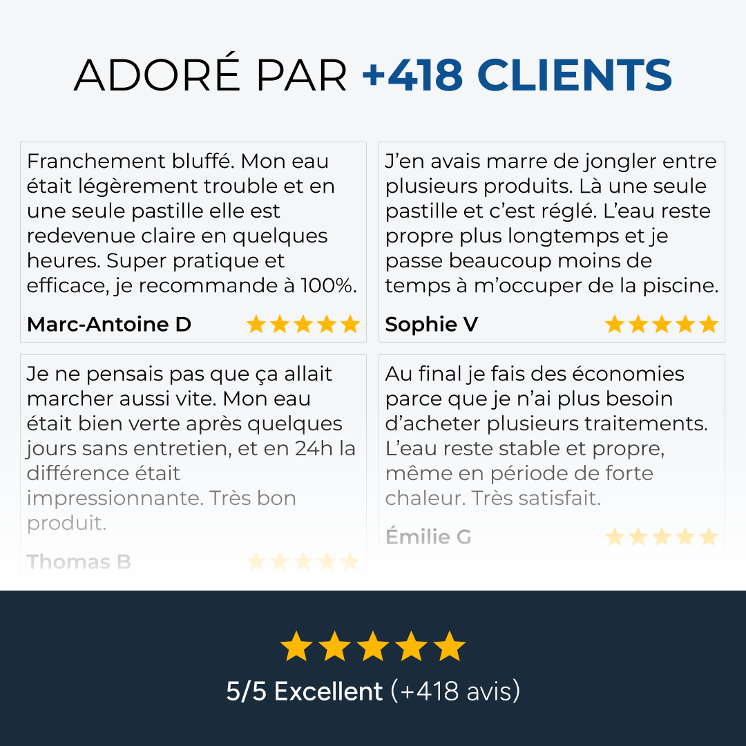 Pastilles Effervescente 5-en-1 | Eau claire garantie en 24h
