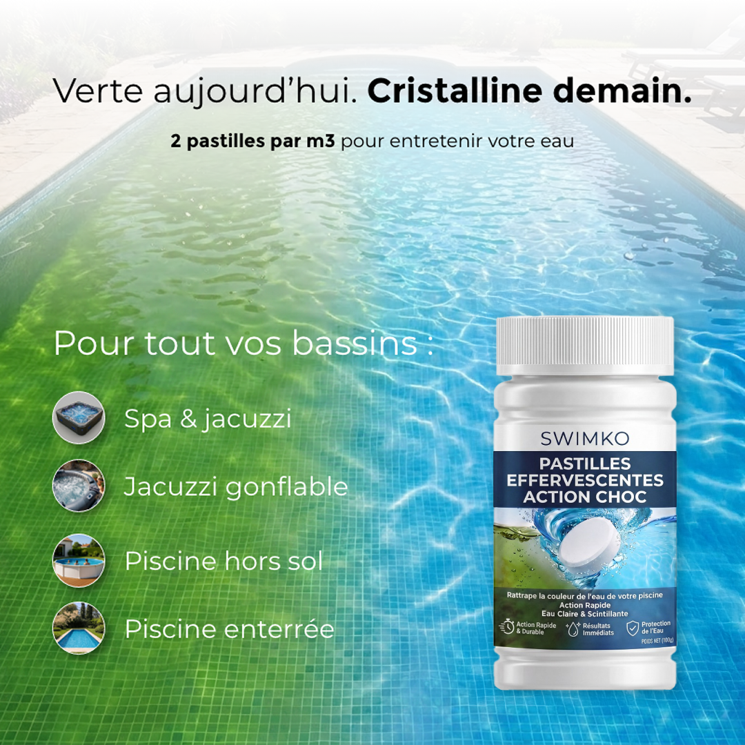 Pastilles Effervescente 5-en-1 | Eau claire garantie en 24h
